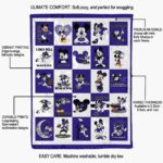 baltimore ravens mickey minnie purple white blanket new arrival