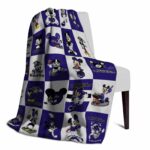 baltimore ravens mickey minnie purple white blanket top rated