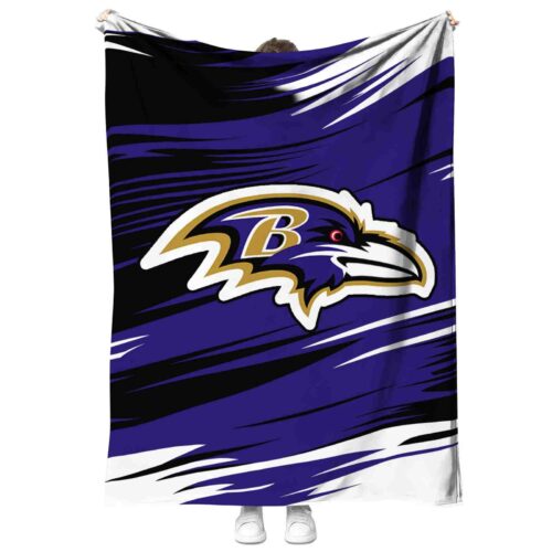 baltimore ravens paint streaks purple white blanket best selling
