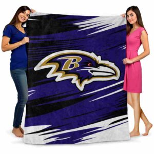 baltimore ravens paint streaks purple white blanket fashion forward