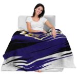 baltimore ravens paint streaks purple white blanket latest model