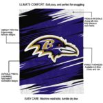 baltimore ravens paint streaks purple white blanket new arrival