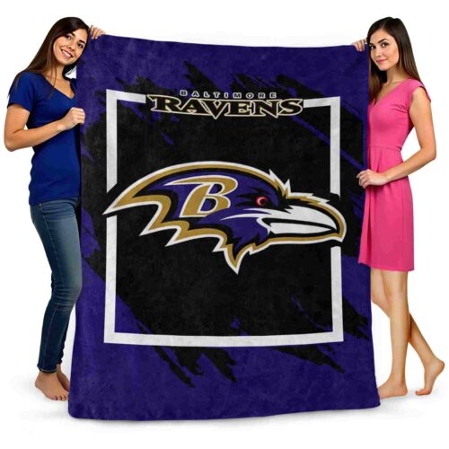 baltimore ravens splatter effect purple blanket fashion forward