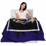 baltimore ravens splatter effect purple blanket latest model
