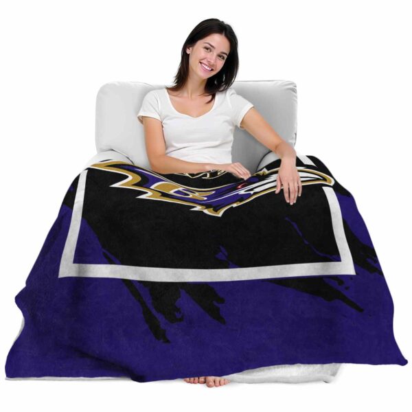 baltimore ravens splatter effect purple blanket latest model