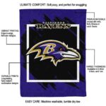 baltimore ravens splatter effect purple blanket new arrival