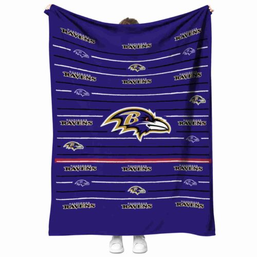 baltimore ravens striped pattern purple blanket best selling