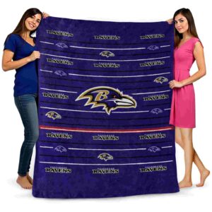 baltimore ravens striped pattern purple blanket fashion forward