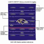 baltimore ravens striped pattern purple blanket new arrival