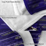 baltimore ravens striped pattern purple blanket premium grade