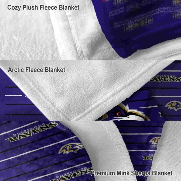baltimore ravens striped pattern purple blanket premium grade