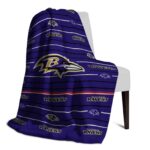 baltimore ravens striped pattern purple blanket top rated