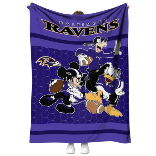 baltimore ravens three musketeers purple blanket best selling