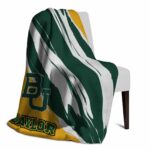 baylor bears brushstrokes green white blanket top rated