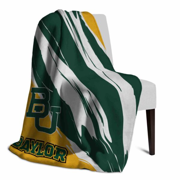 baylor bears brushstrokes green white blanket top rated