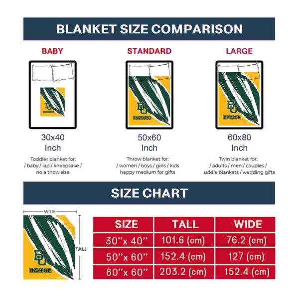 baylor bears brushstrokes green white blanket trendy