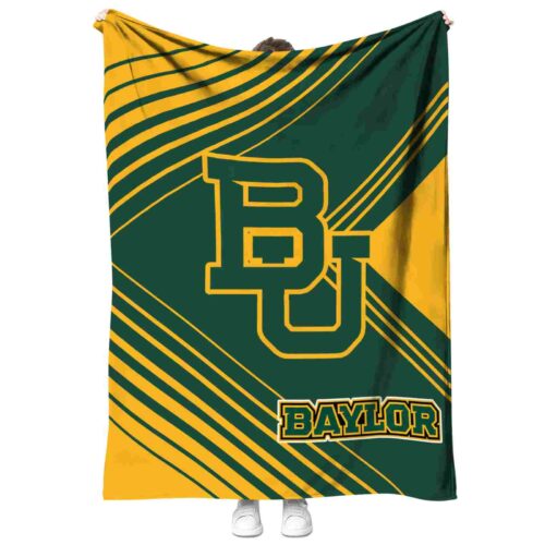 baylor bears diagonal stripes green blanket best selling