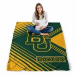 baylor bears diagonal stripes green blanket best selling