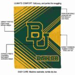 baylor bears diagonal stripes green blanket best selling