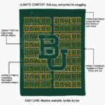 baylor bears fan pride green blanket best selling