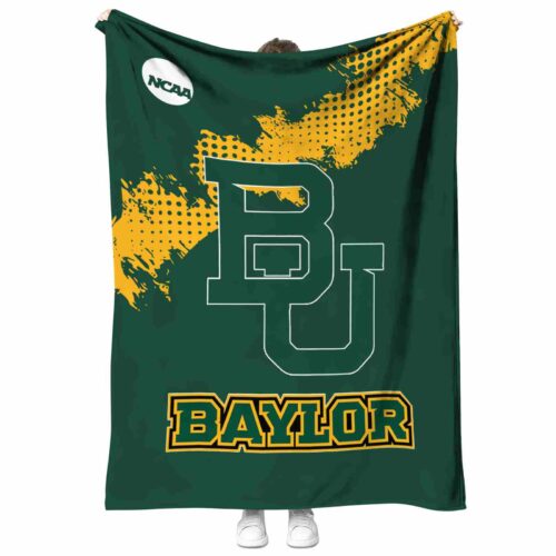 baylor bears grunge texture green blanket best selling