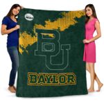 baylor bears grunge texture green blanket best selling