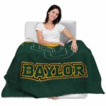 baylor bears grunge texture green blanket best selling
