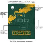 baylor bears grunge texture green blanket best selling
