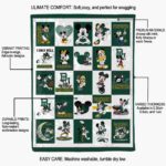 baylor bears mickey minnie green white blanket best selling