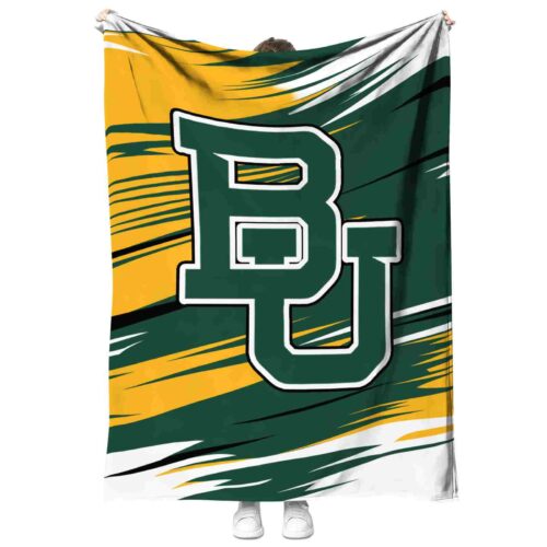 baylor bears paint streaks green white blanket best selling