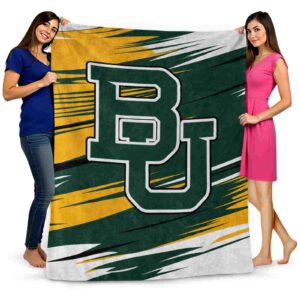 baylor bears paint streaks green white blanket fashion forward