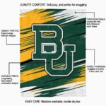 baylor bears paint streaks green white blanket new arrival