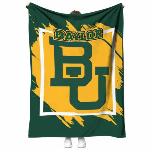 baylor bears splatter effect green blanket best selling
