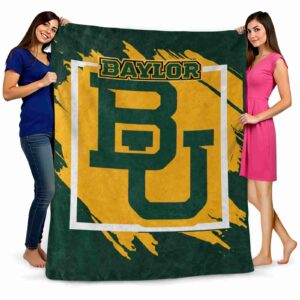 baylor bears splatter effect green blanket fashion forward