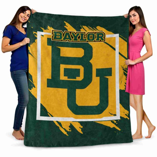 baylor bears splatter effect green blanket fashion forward