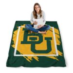 baylor bears splatter effect green blanket high quality