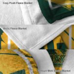 baylor bears splatter effect green blanket premium grade