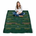 baylor bears striped pattern green blanket best selling