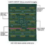 baylor bears striped pattern green blanket best selling