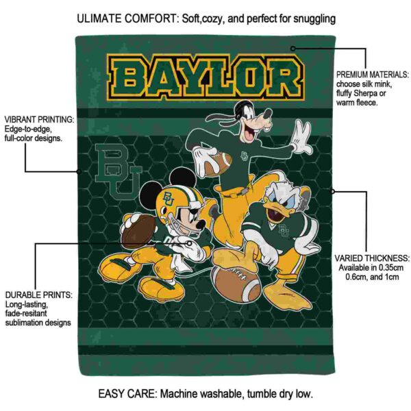 baylor bears three musketeers green blanket new arrival