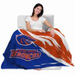 boise state broncos brushstrokes orange white blanket latest model