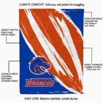 boise state broncos brushstrokes orange white blanket new arrival