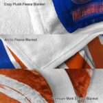 boise state broncos brushstrokes orange white blanket premium grade