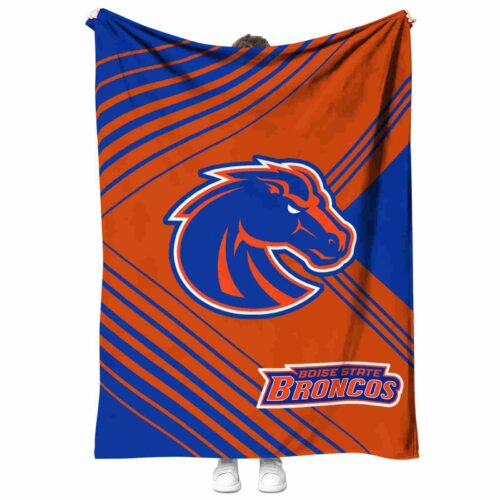 boise state broncos diagonal stripes orange blanket best selling