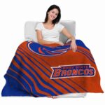boise state broncos diagonal stripes orange blanket best selling