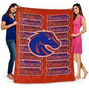 boise state broncos fan pride orange blanket fashion forward