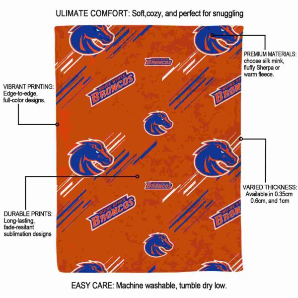 boise state broncos fan spirit orange blanket new arrival