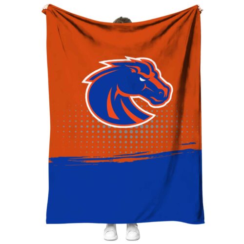 boise state broncos gradient dots orange blanket best selling
