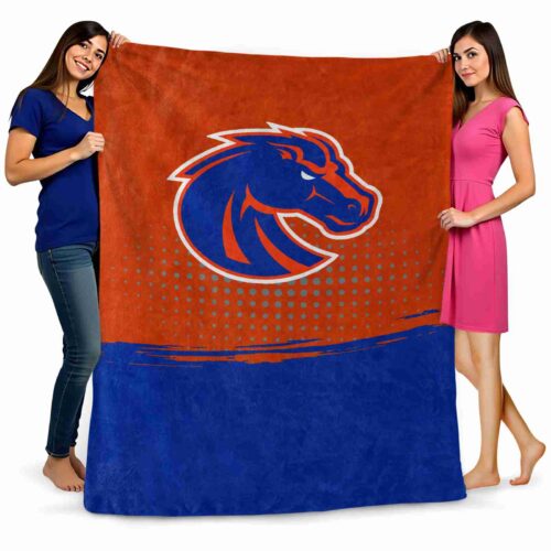 boise state broncos gradient dots orange blanket fashion forward