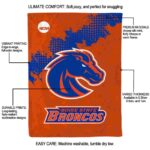 boise state broncos grunge texture orange blanket best selling